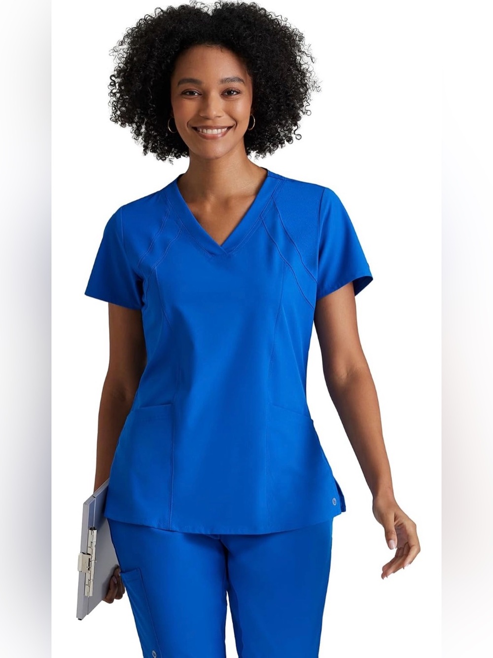 Barco One Women’s Royal Blue Scrub Set- Racer Top M and Boost Jogger MP
